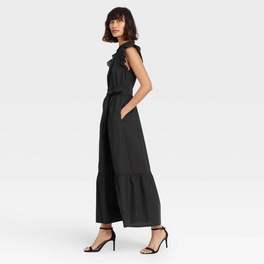 A-line Ruffle short sleeve Minimal Dress💋